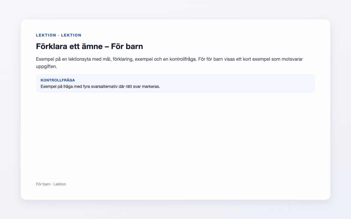 Förhandsbild för För barn – Förklara ett ämne