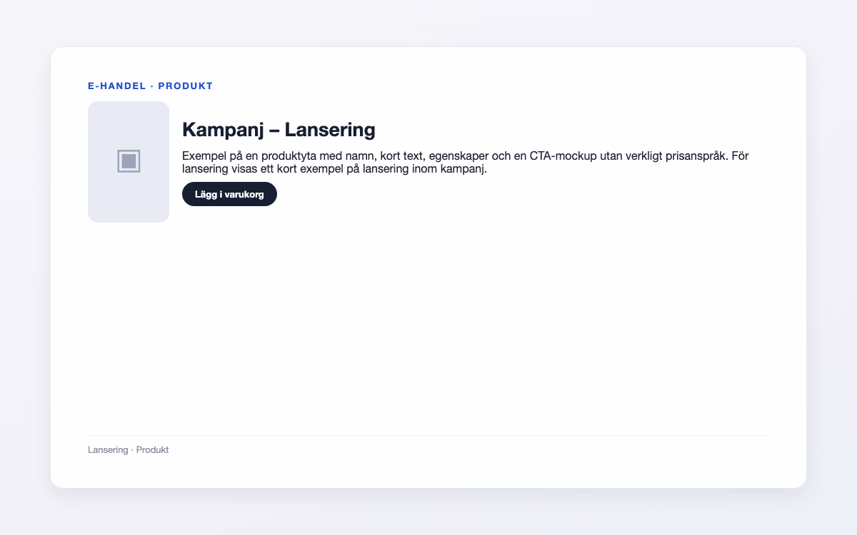 Förhandsbild för Lansering – Kampanj