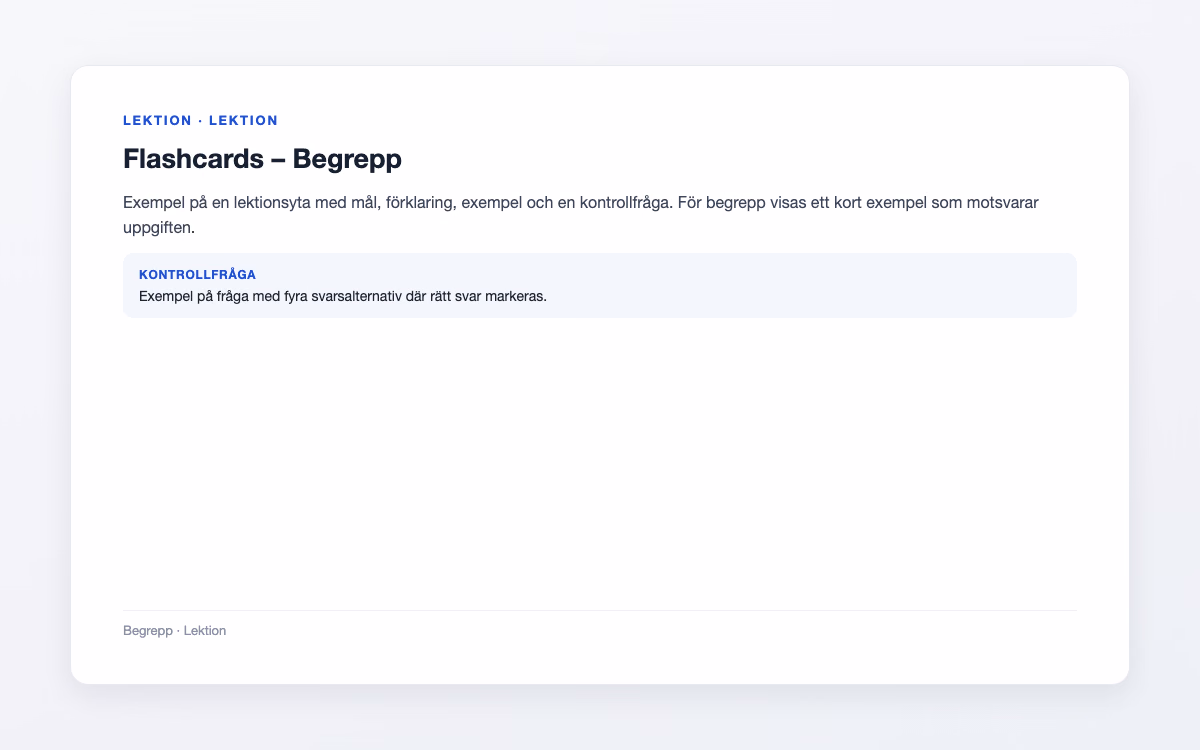 Förhandsbild för Begrepp – Flashcards
