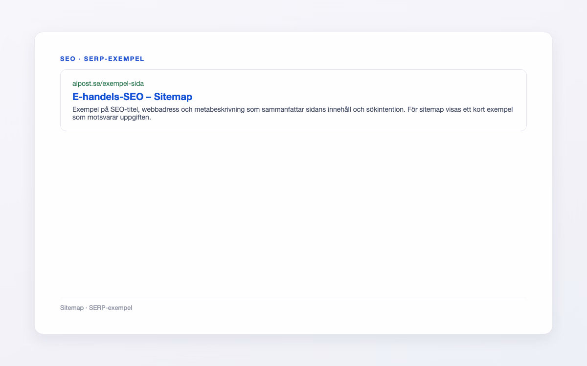 Förhandsbild för Sitemap – E-handels-SEO