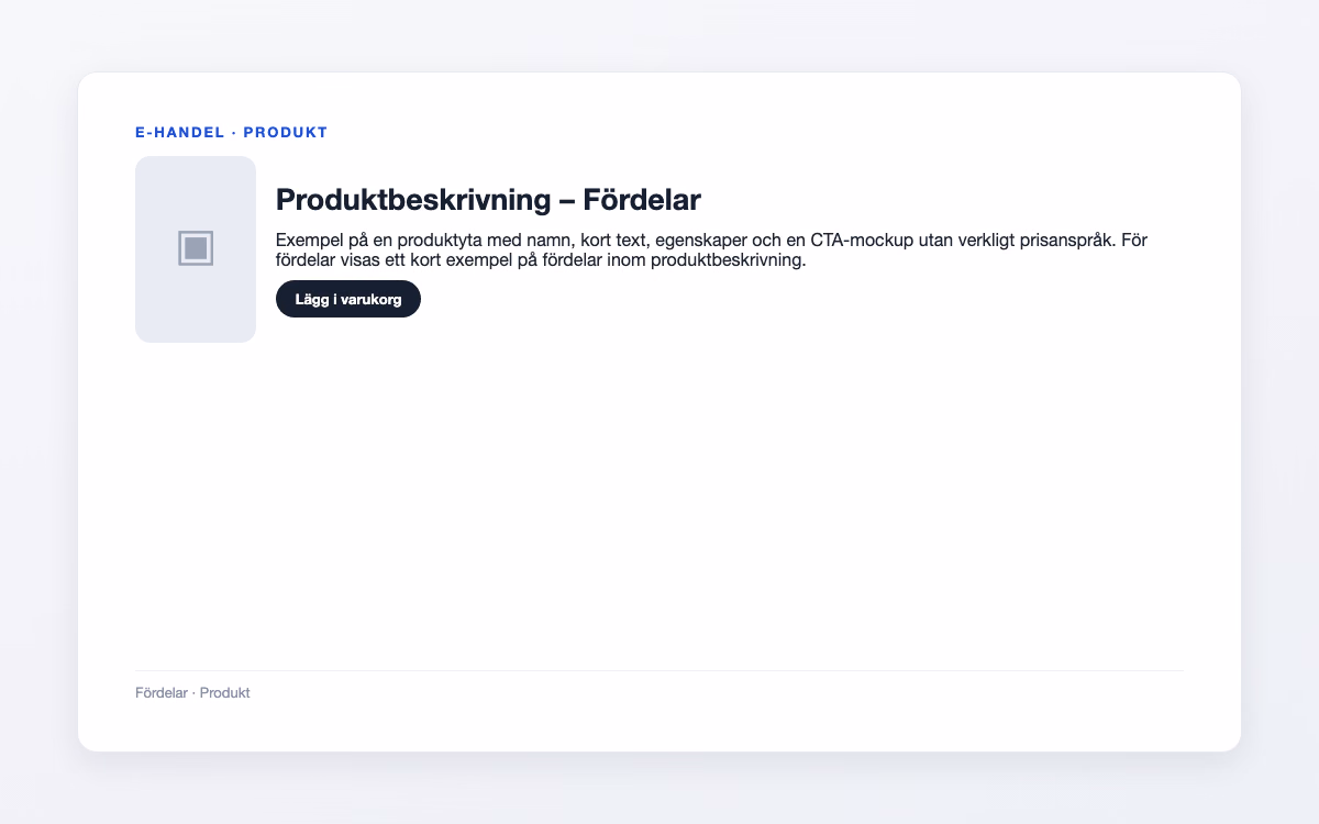 Exempelbild för Fördelar – Produktbeskrivning