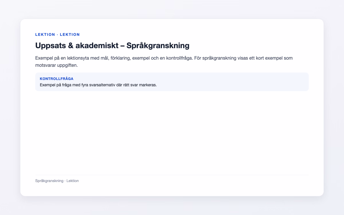 Förhandsbild för Språkgranskning – Uppsats & akademiskt