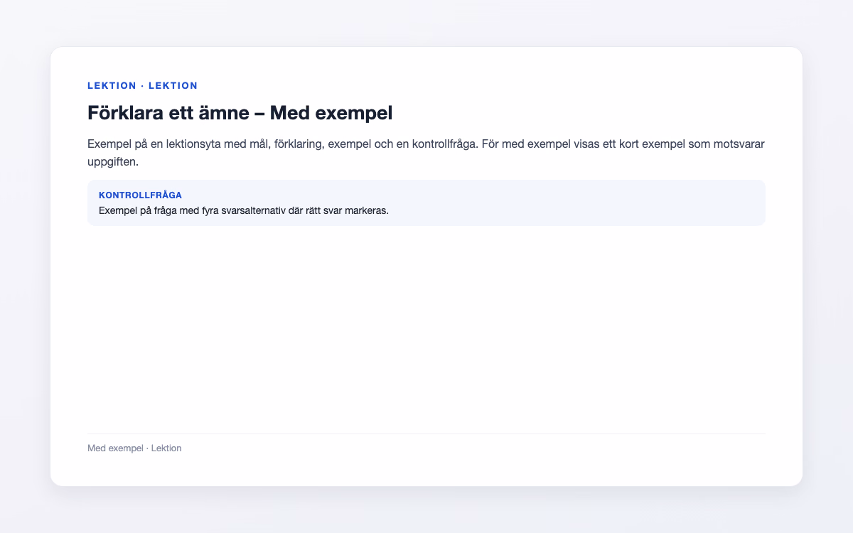 Exempelbild för Med exempel – Förklara ett ämne