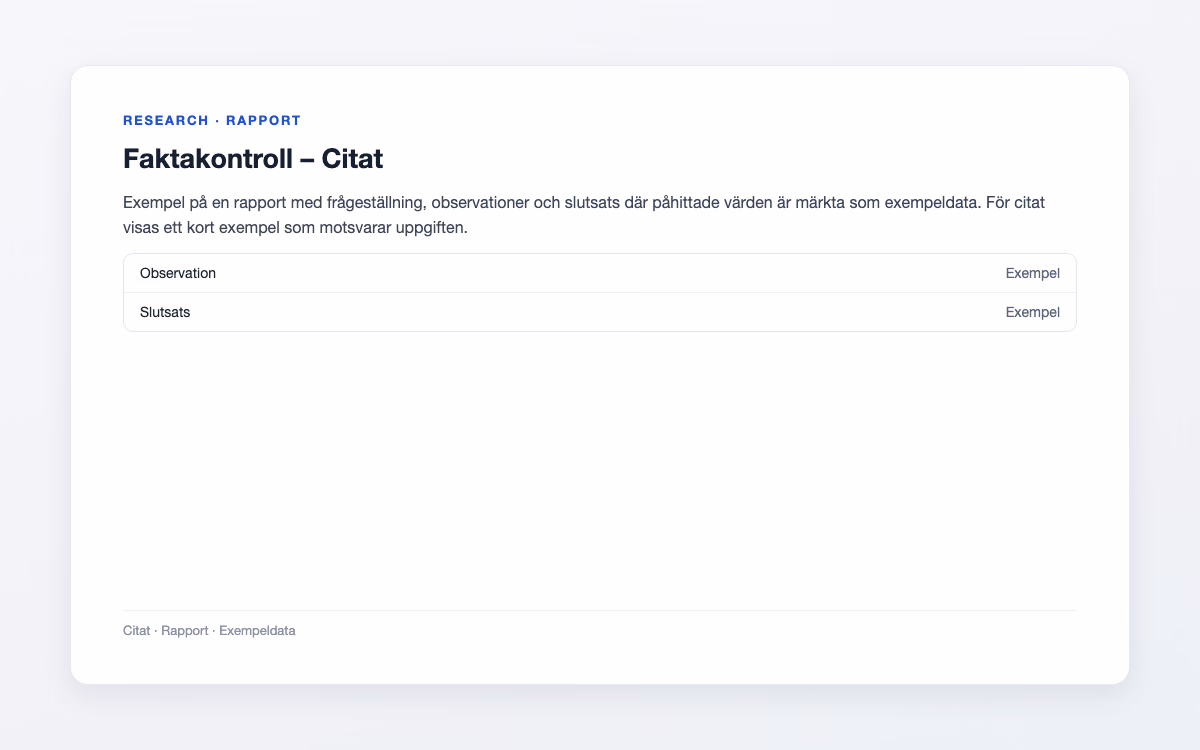 Exempelbild för Citat – Faktakontroll
