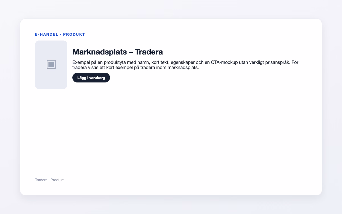 Exempelbild för Tradera – Marknadsplats