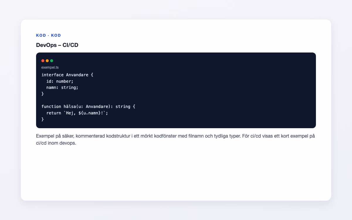 Exempelbild för CI/CD – DevOps
