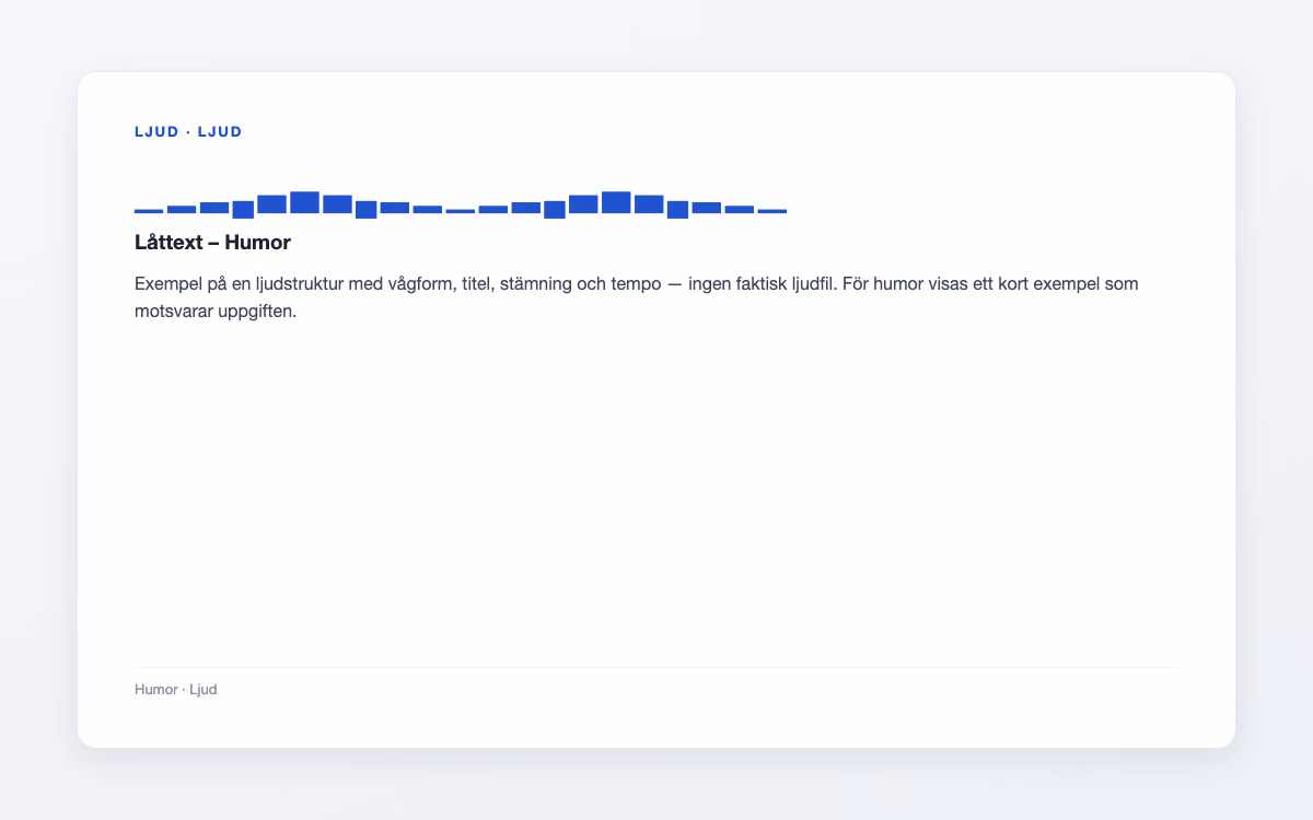 Exempelbild för Humor – Låttext
