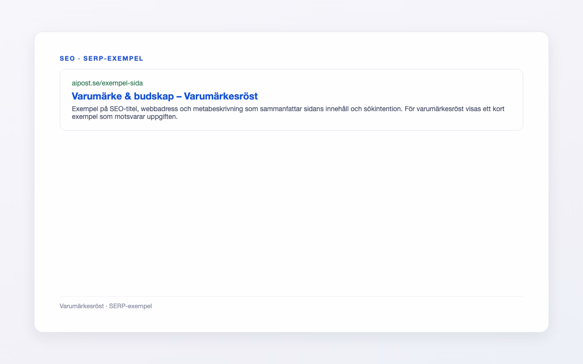 Exempelbild för Varumärkesröst – Varumärke & budskap