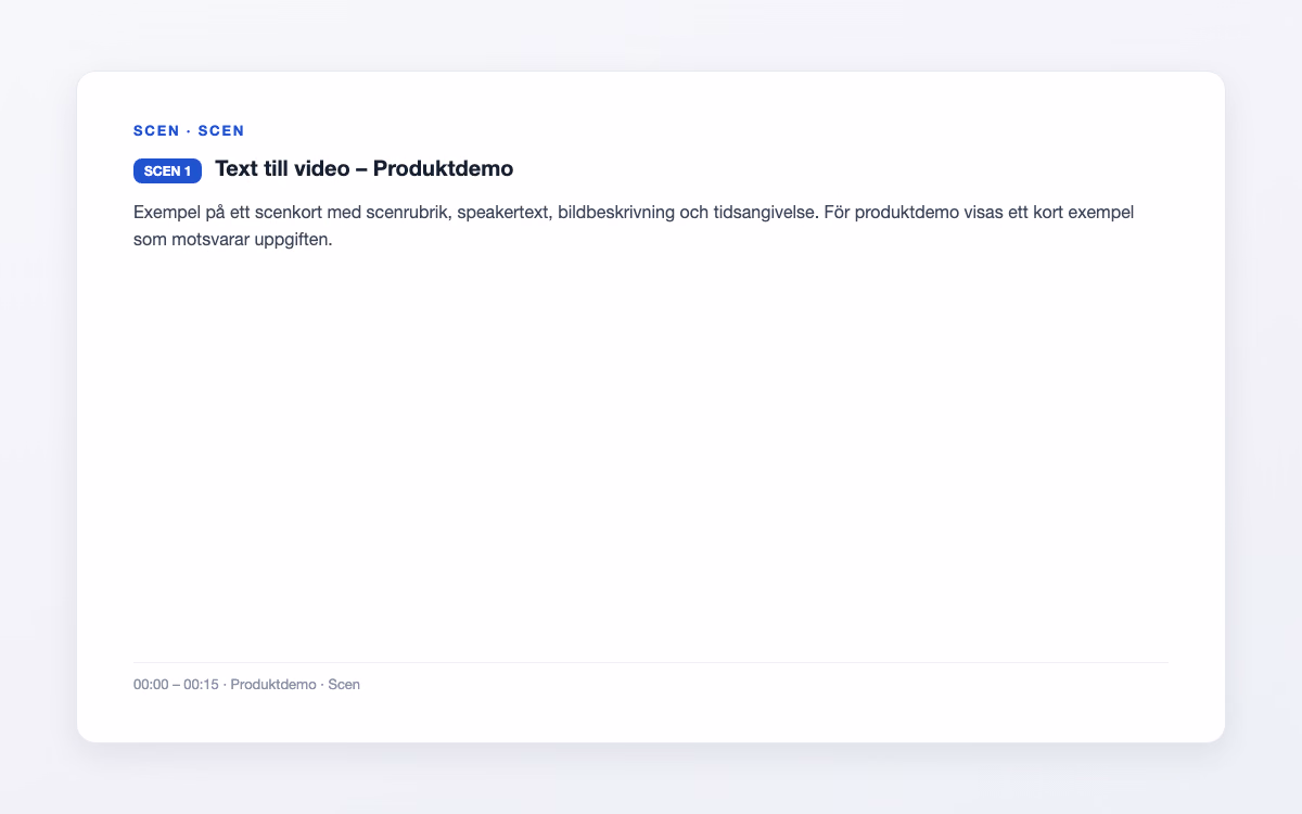 Förhandsbild för Produktdemo – Text till video