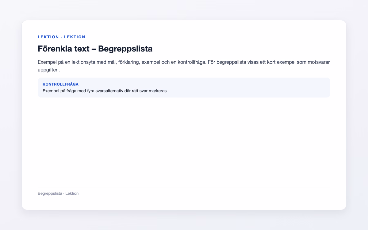 Förhandsbild för Begreppslista – Förenkla text