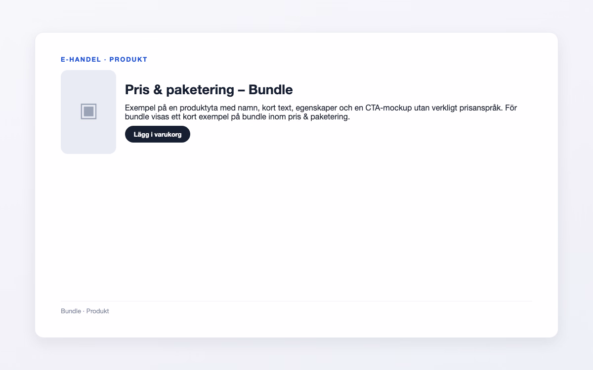 Förhandsbild för Bundle – Pris & paketering