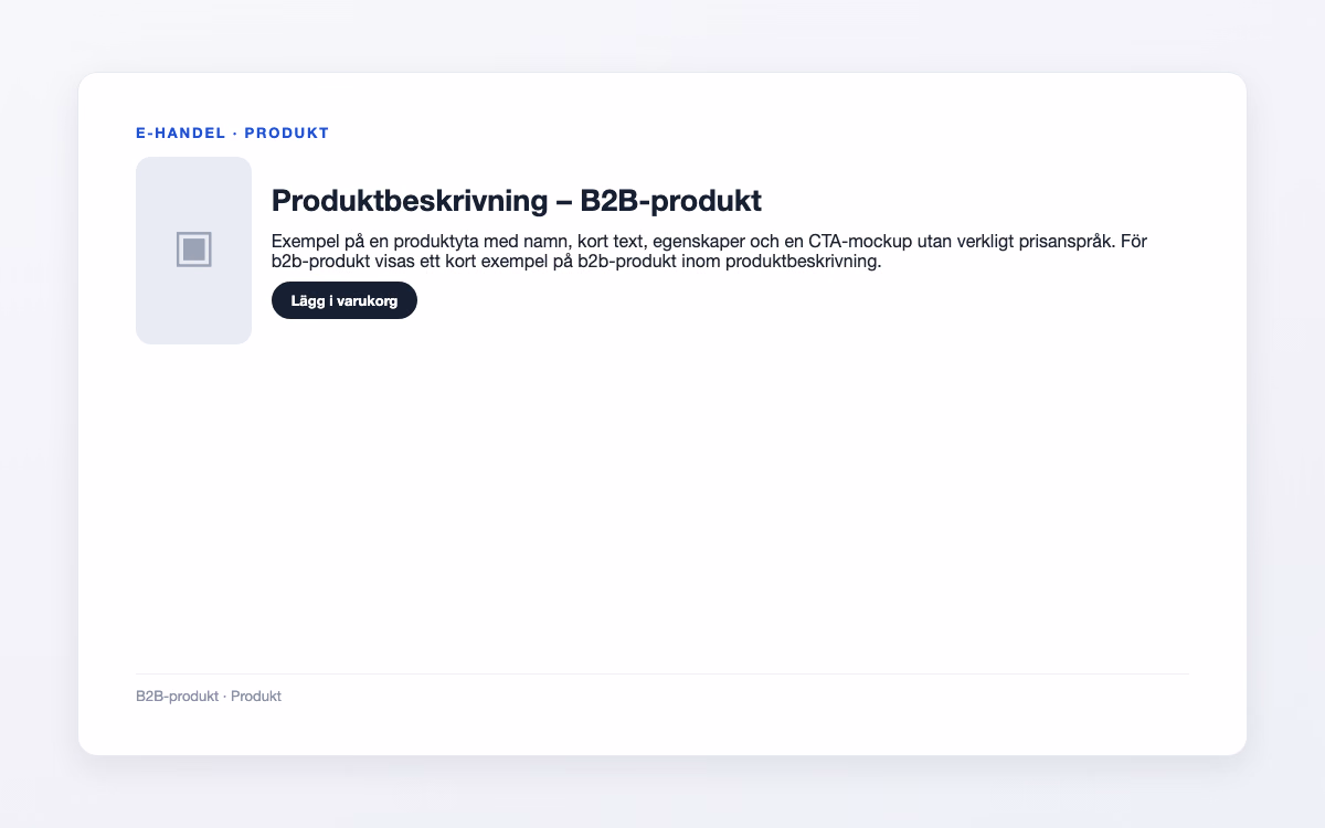 Exempelbild för B2B-produkt – Produktbeskrivning