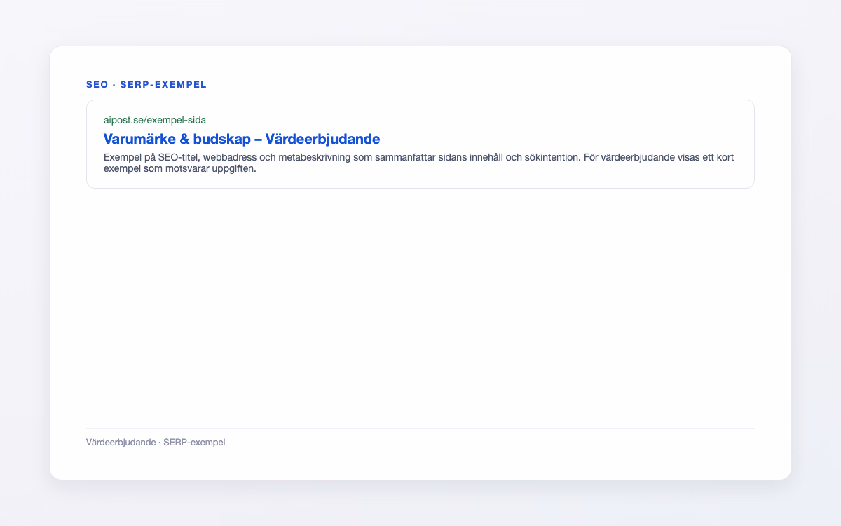 Exempelbild för Värdeerbjudande – Varumärke & budskap