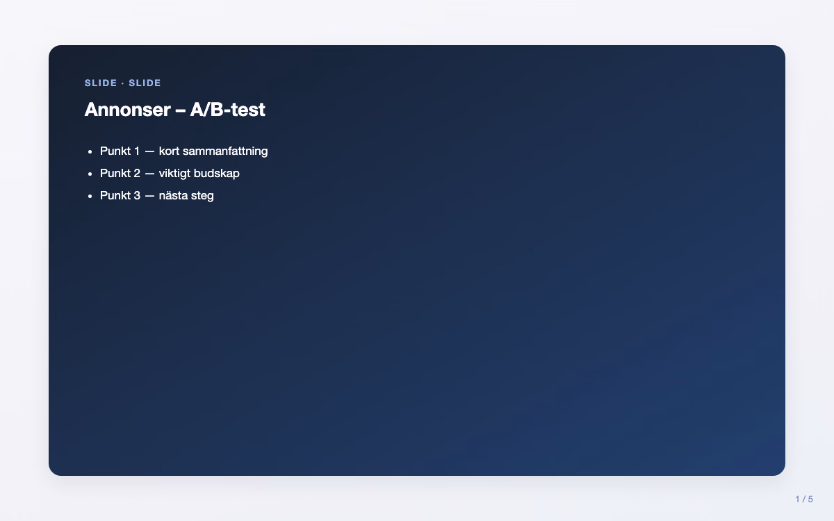 Exempelbild för A/B-test – Annonser