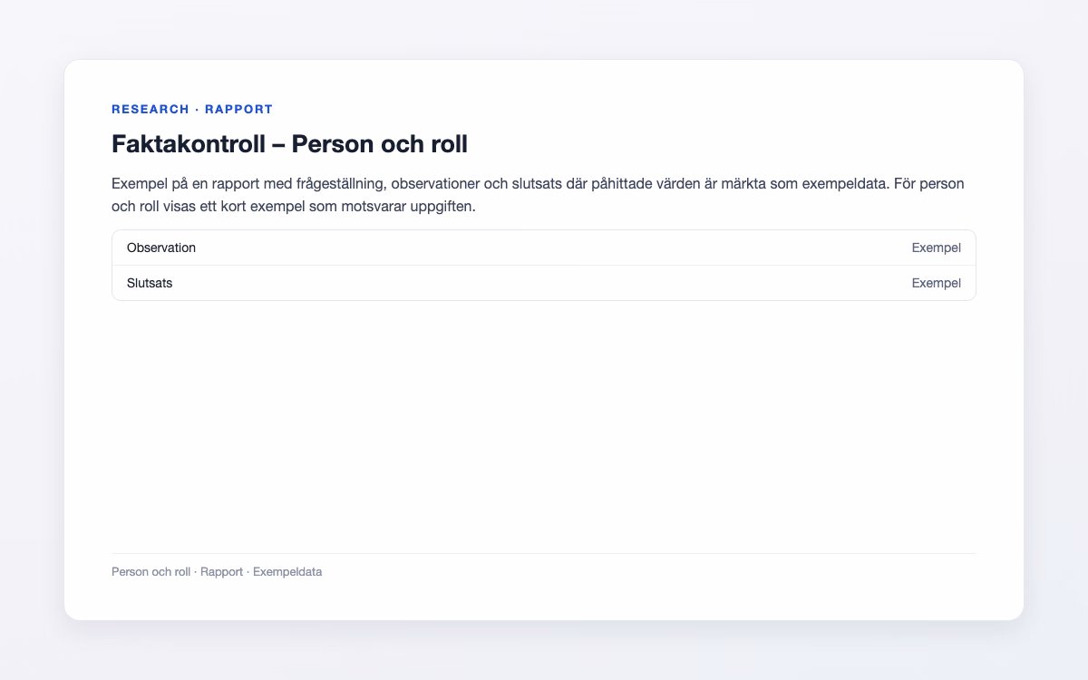 Exempelbild för Person och roll – Faktakontroll