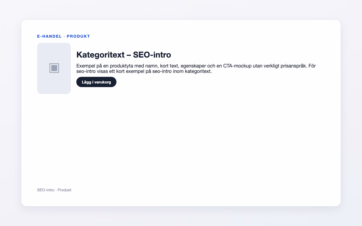 Förhandsbild för SEO-intro – Kategoritext