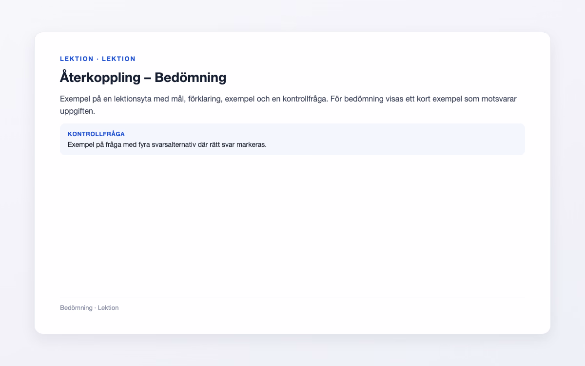 Förhandsbild för Bedömning – Återkoppling