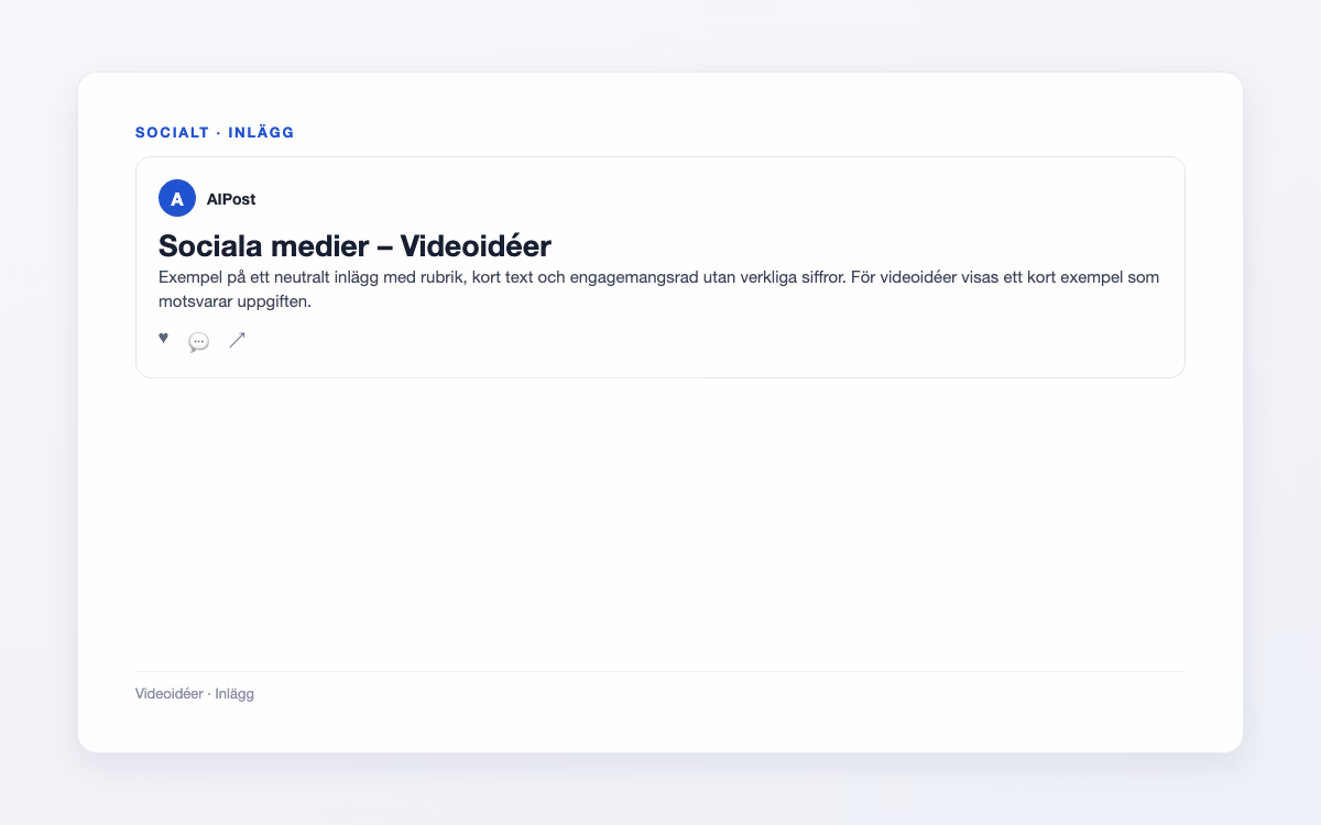 Förhandsbild för Videoidéer – Sociala medier
