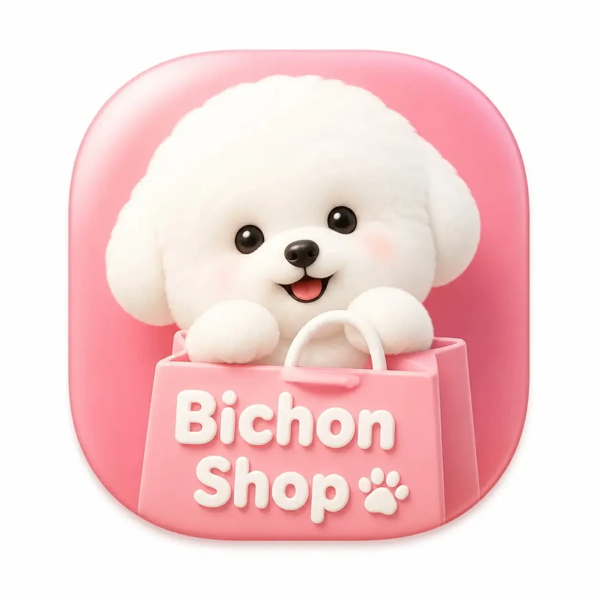 Skeuomorf app-ikon: Bichon Shop