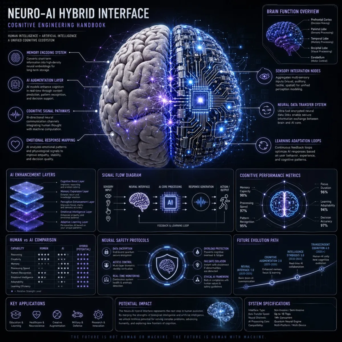 Infografik: neuro-AI hybridsystem