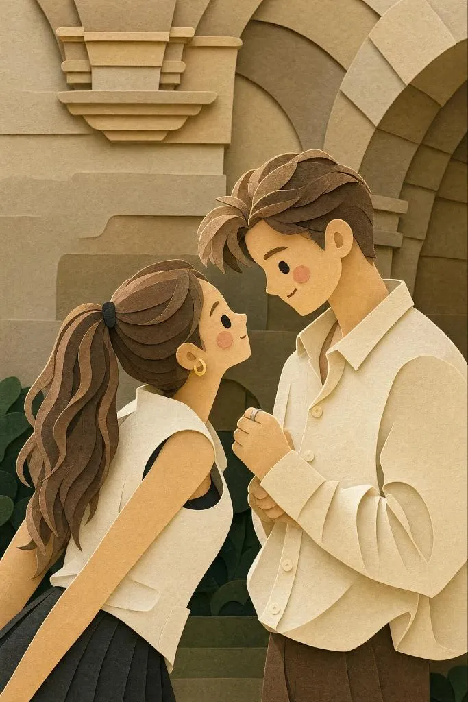 Lagerpappersillustration av par