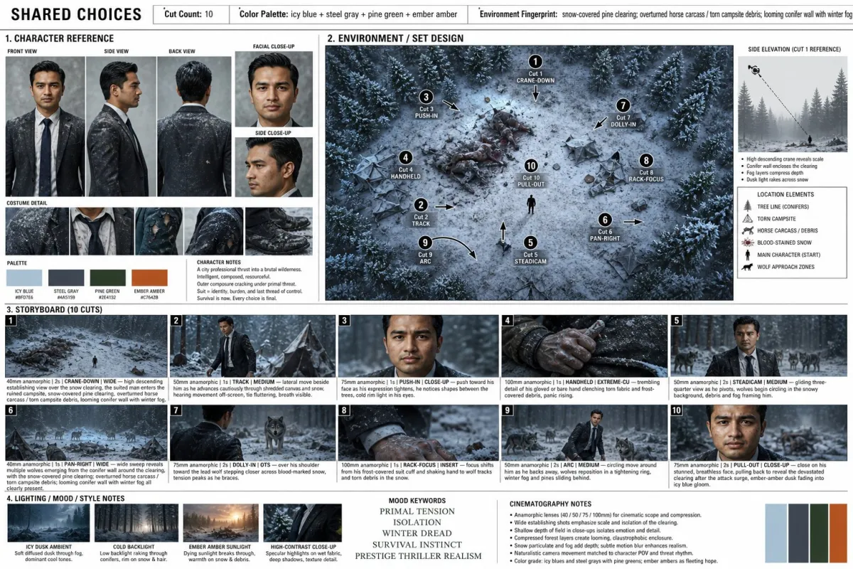 Storyboard: vinteröverlevnadsthriller