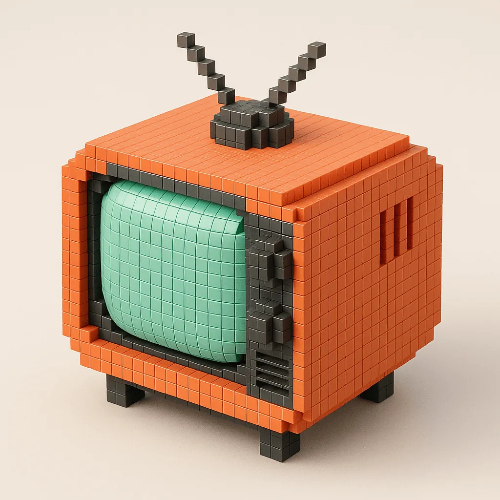 3D voxel-style icons