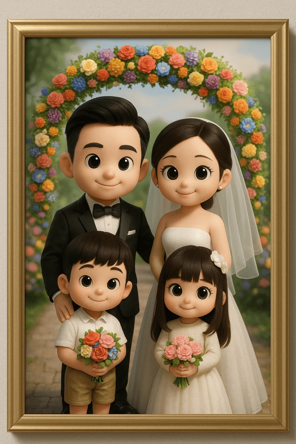 Q-version 3D Family Portrait
