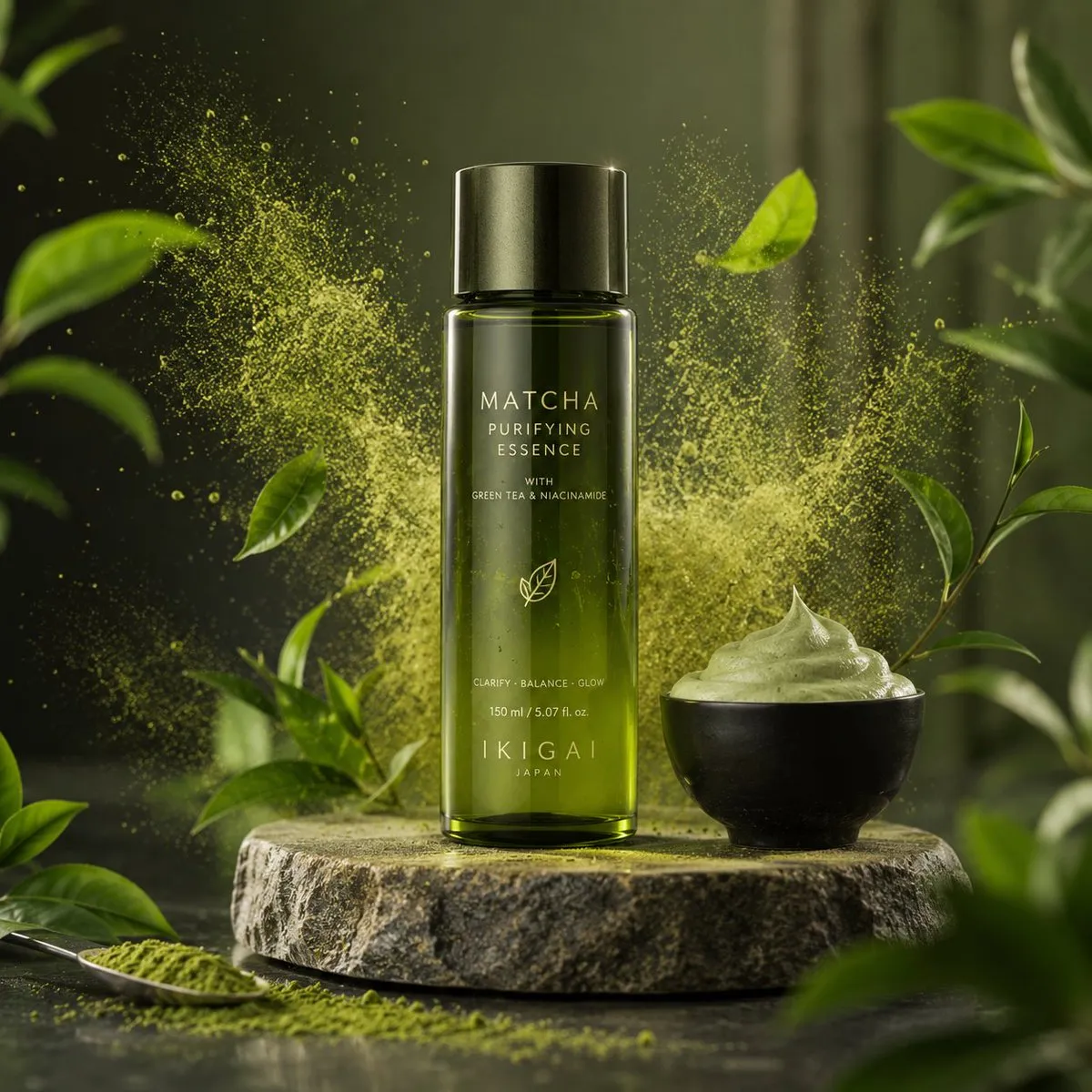 E-handelshuvudbild: annons för matcha-hudvård