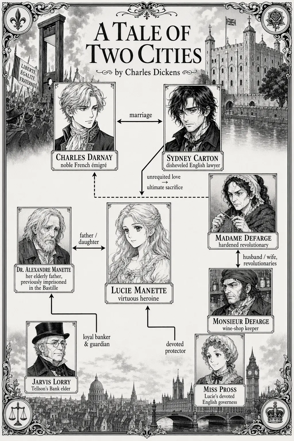Relationskarta i manga-stil – En berättelse om två städer