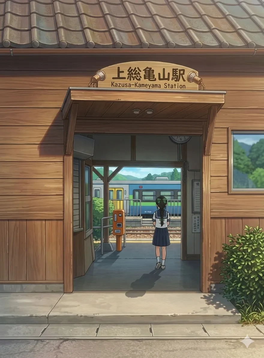 YouTube-miniatyr: anime-förvandling på järnvägsstation