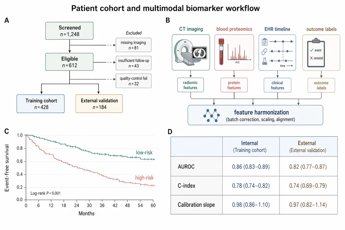 Patientkohort och multimodalt biomarkör-arbetsflöde