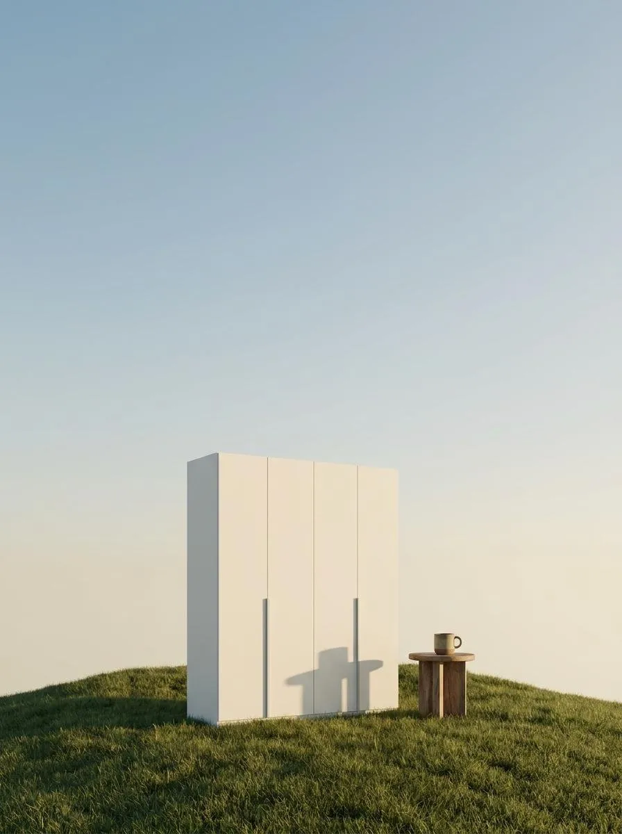E-handelshuvudbild: minimalistiskt produktfoto på gräskulle