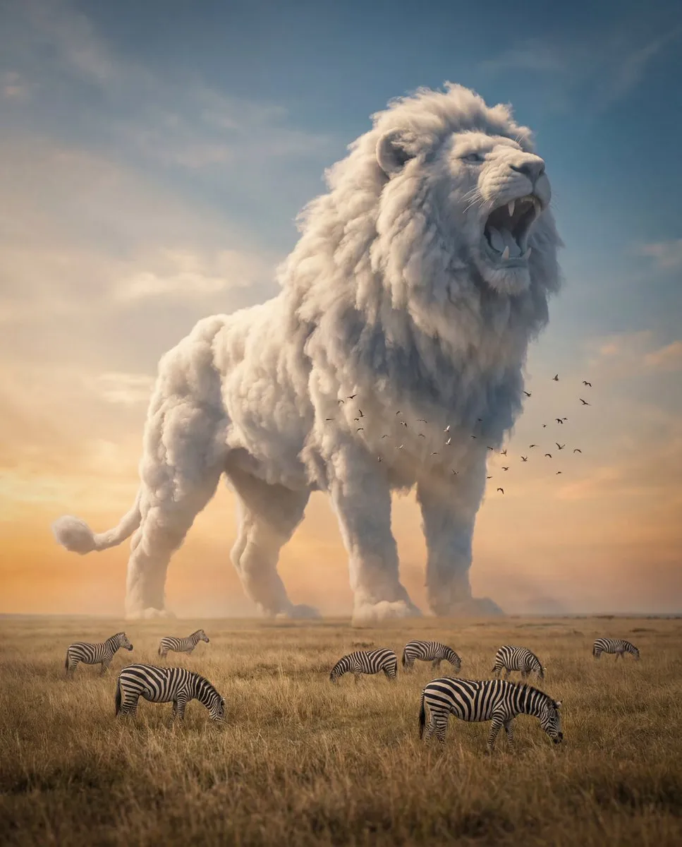 YouTube-miniatyr: majestätisk elefant i molnfoto