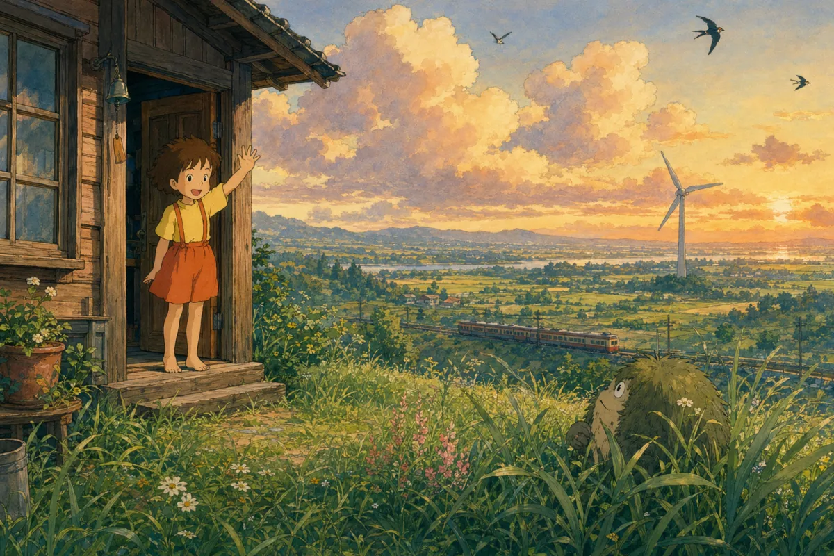 Animationsbild i Studio Ghibli-stil