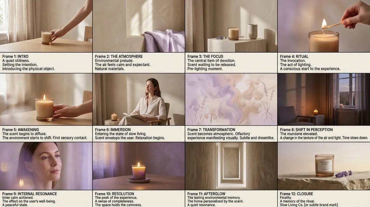 Serie/storyboard: lyxparfym, storyboard-layout