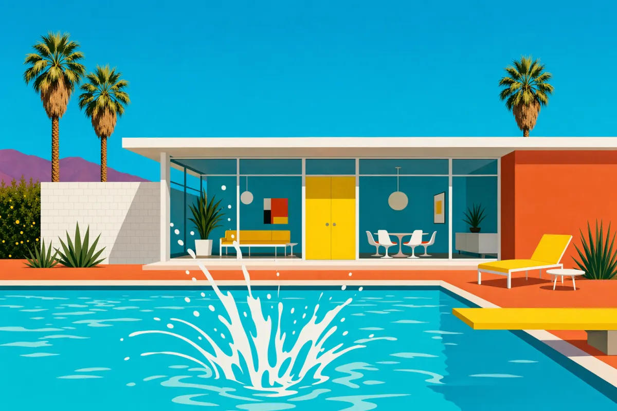Mid century modern: den blå poolen