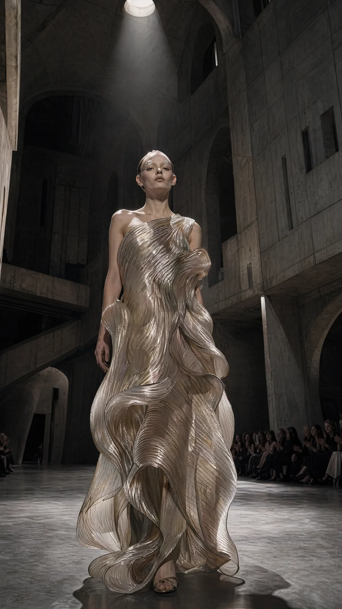 Avantgardistisk haute couture-catwalk