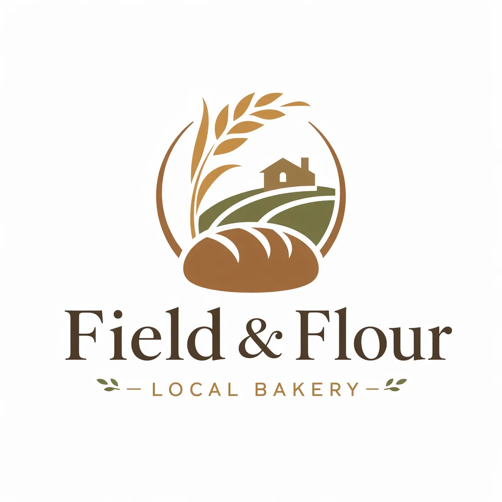 Minimalistisk bagerilogotyp – Field & Flour