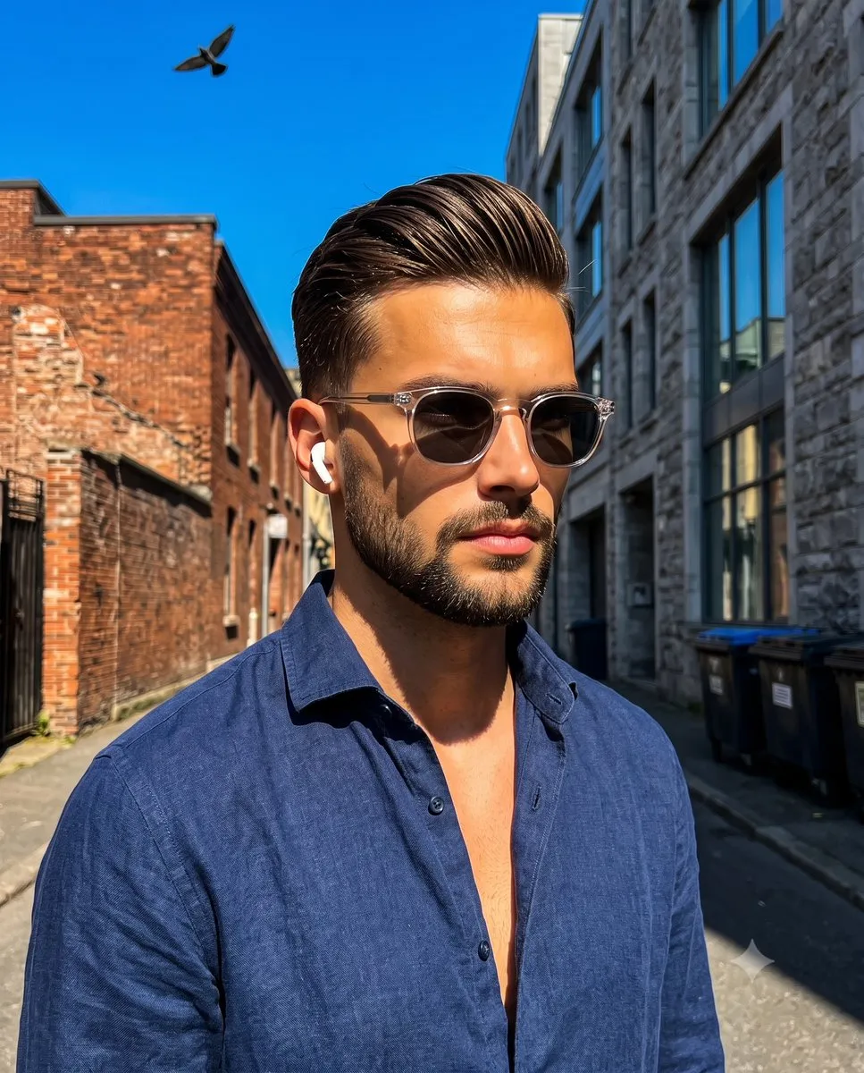 Produktmarknadsföring: urbant street style-porträtt av man