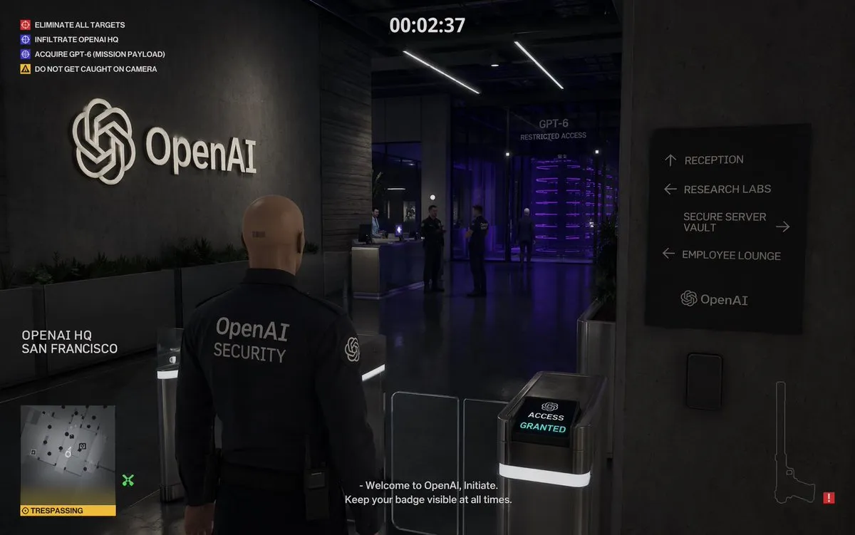 Spelbild i Hitman-stil